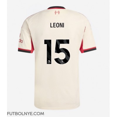 Camiseta Liverpool Giovanni Leoni #15 Visitante Equipación 2025-26 manga corta Camiseta Liverpool Giovanni Leoni #15 Visitante Equipación 2025-26 manga corta
